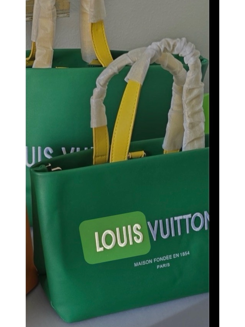 Green and Orange Tote Set
